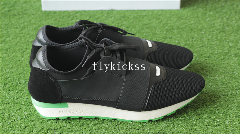 Blaneciaga Race Runner Trainer Black Green